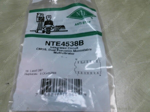 NTE4538B | NTE ELECTRONICS NTE4538B IC CMOS DUAL PRECISION MONOSTABLE MULTIVIBRATOR 16-LEAD - Image 3