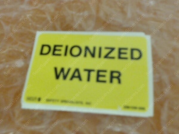 GU-5160-00 | LABEL,7A-7253P,DEIONIZED WATER - Image 2