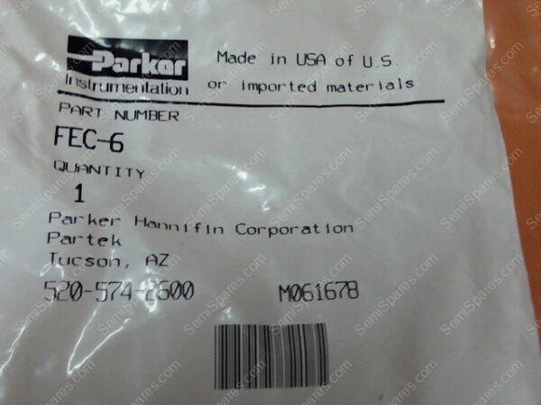 ZZ-3207-00 | PARKER FEC-6, PARFLARE PFA TUBE 90 DEGREE ELBOW CONNECTOR 3/8 TUBE X 3/8 TUBE - Image 4