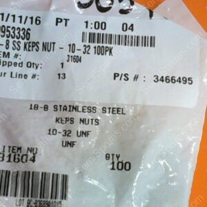 70953336 | 18-8 SS KEPS NUT 10-32