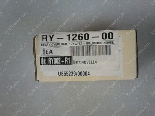 RY-1260-00 | RELAY, OVERLOAD, 7.7KW/12-18A, 916092, NOVEL