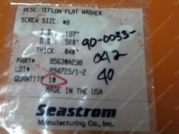 90-0033-042 | TEFLON FLAT WASHER, SCREW SIZE: 8, PN: 95630A238 (243 PK) - Image 4