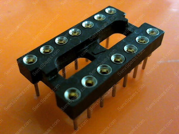 16 PIN DIP/DIL | 16 PIN DIP/DIL TURNED PIN IC SOCKET CONNECTOR 0.3" PITCH - Image 3