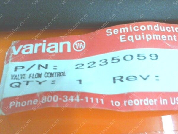 VL-3750-00 | VALVE,FLOW CONTROL,P/N 2235059 - Image 4