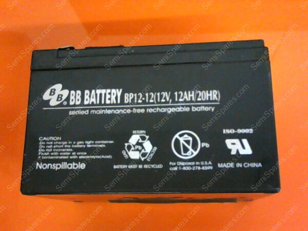 885-2066B | BB BATTERY BP12/12(12V, 124H/20HR) P/N 885-2066B - Image 6