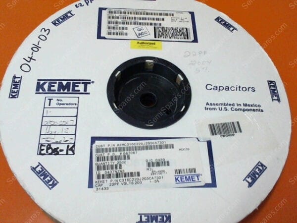 C316C220J2G5CA7301 | CAPACITORS, 22PF, 200V, 5%, (2500 PCS) - Image 4