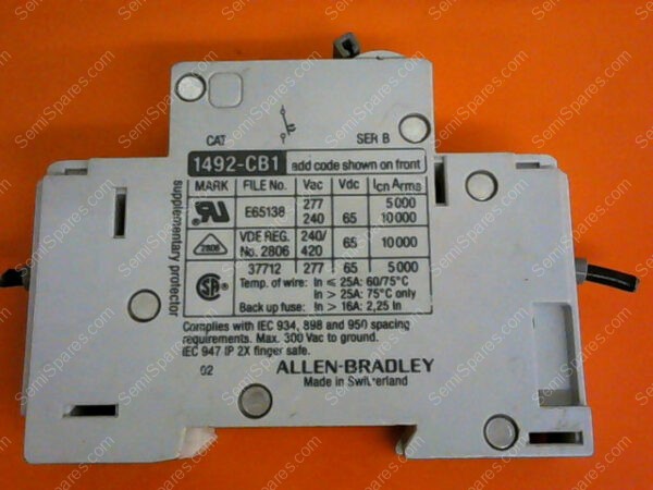 1492-CB1 | ALLEN BRADLEY G-100, 1492-CB1, MINIATURE CIRCUIT BREAKER - Image 5