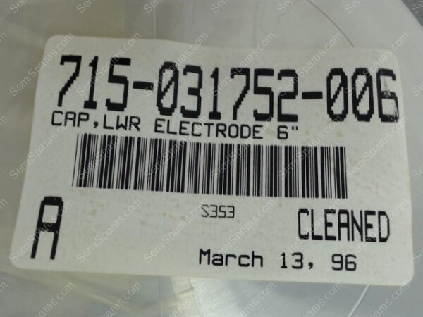 715-031752-006 | CAP,LWR ELECTRODE 6" - Image 7
