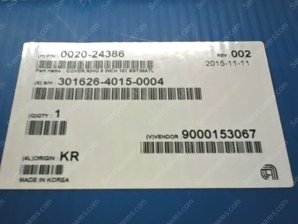 CC-0625-00 | COVER RING, P/N 0020-24386, ENDUR1-2 - Image 3