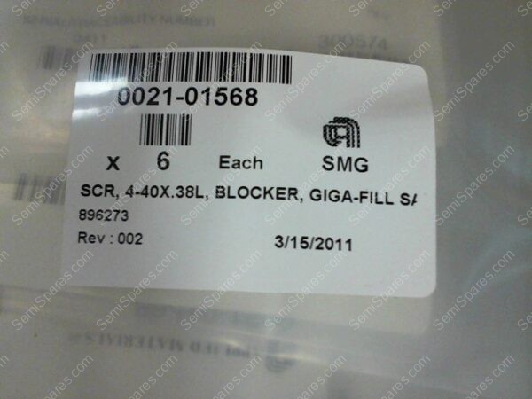 0021-01568 | SCR,4-40X.38L,BLOCKER,GIGA-FILL SA - Image 4