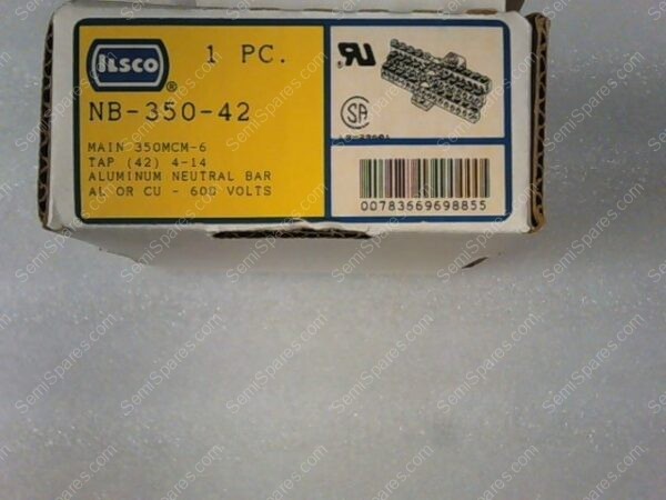 NB-350-42 | MAIN 350MCM-6, TAP (42) 4-14, ALUMINUM NEUTRAL BAR, AL OR CU - 600 VOLTS - Image 4