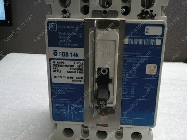 FDB 14K | WESTINGHOUSE FDB 14K 3 POLE 40 AMP, 600V, FDB3040L, CIRCUIT BREAKER CHIPPED - Image 6