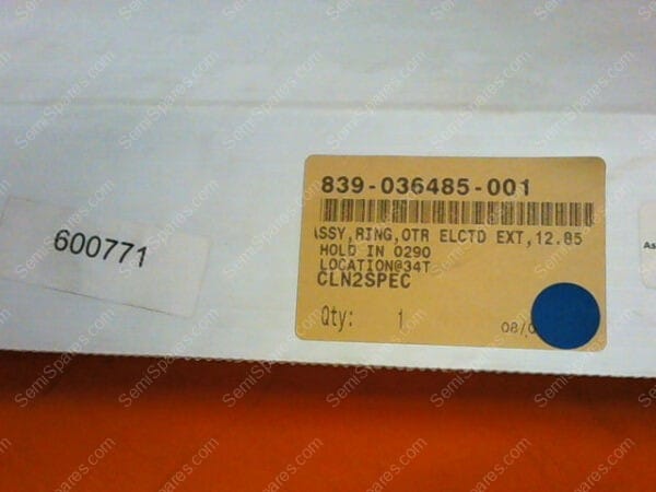 839-036485-001 | ASSY ,RING, OTR ELCTD EXT, 12.85 OD 200MM - Image 4