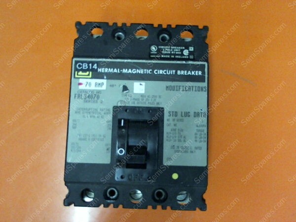 FAL34070 | SQUARE D, 70 AMP, CIRCUIT BREAKER, 3 POLE, 480 VAC, FAL34070 - Image 5