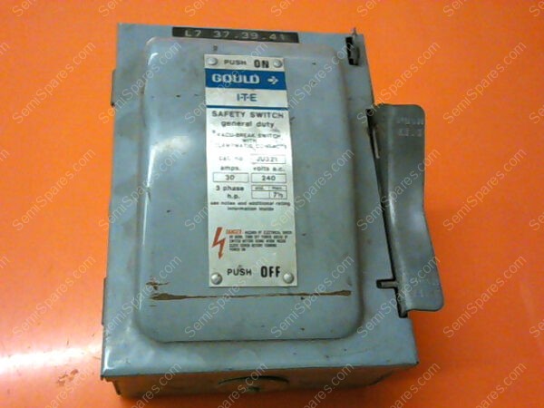 JU321 | SIEMENS I-T-E SAFETY SWITCH CAT. NO. JU321 AMPS/30 VOLTS A.C/240 - Image 5