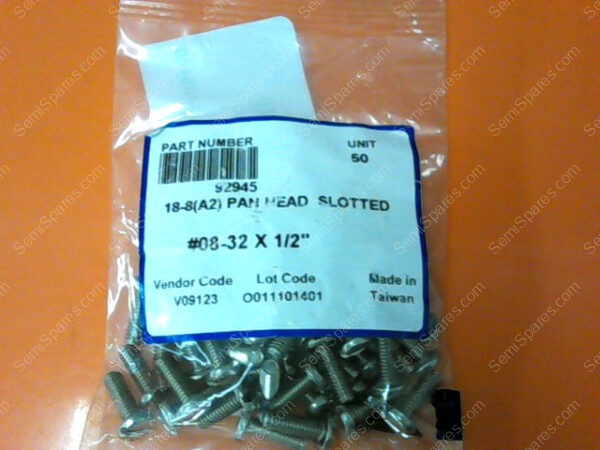 92945 | PAN HEAD SLOTTED #8-32 X 1/2" PN/92945 (PACK OF 50) - Image 4