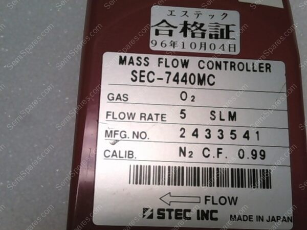 SEC-7440MC(O2) | MASS FLOW CONTROLLER, SEC-7440MC (GAS O2) - Image 4