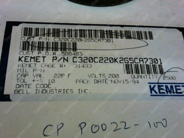 C320C220K2G5CA7301 | CAP VAL 22P F VOLTS 200 TOL 10% (2500PCS) - Image 2