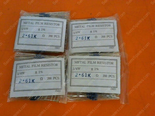 2.61KXBK-ND | RES 2.61K OHM 1/4W 1% METAL FILM - Image 3