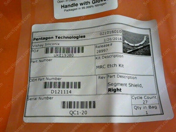 D121114 | PENTAGON TECHNOLOGIES SEGMENT SHIELD, RIGHT D121114 - Image 4
