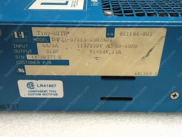 TMF31-5/115-230/A04 | LH RESEARCH, POWER SUPPLY, 115-230V, 50-60HZ, V1=24V, 13A - Image 5