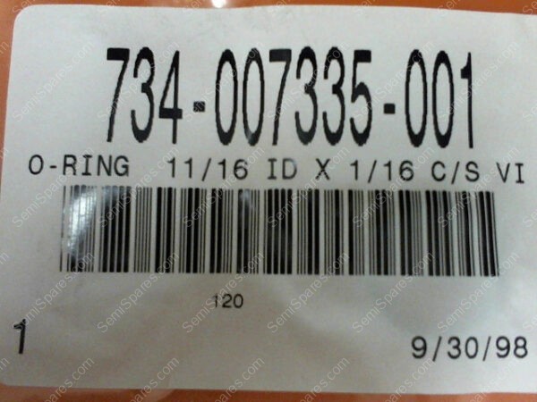 734-007335-001 | O-RING  11/16 ID X 1/16 C/S VI - Image 3