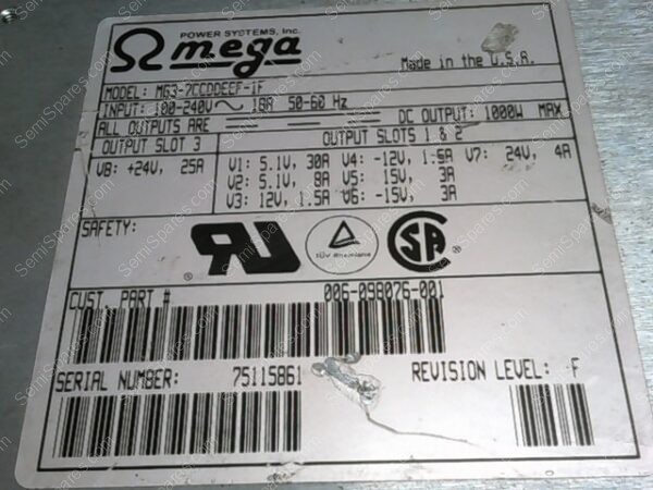 MG3-7CCDDEEF-1F | MAGNETEK OMEGA POWER SYSTEMS, MG3-7CCDDEEF-1F POWER SUPPLY - Image 3