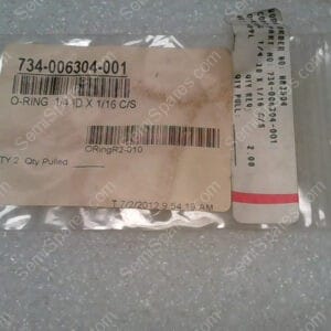 734-006304-001 | O-RING  1/4 ID X 1/16 C/S
