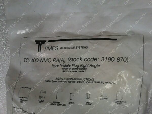 TC-400-NMC-RA(A) | TYPE N-MALE PLUG RIGHT ANGLE - Image 3