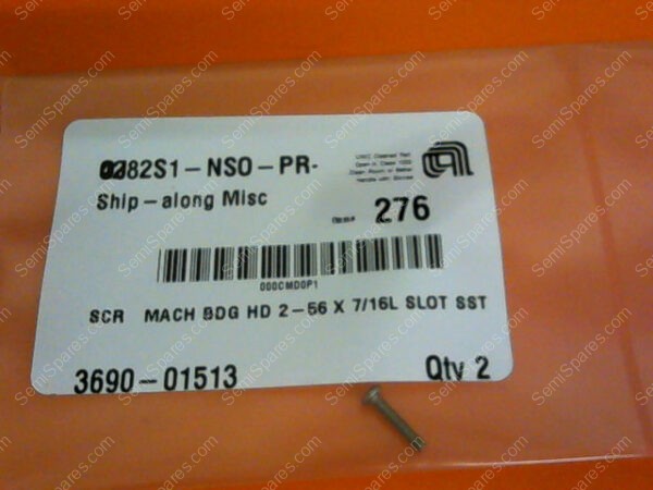 3690-01513 | SCR MACH BDG HD 2-56 X 7/16L SLOT SST 3690-01513 (PKG OF 2) - Image 3