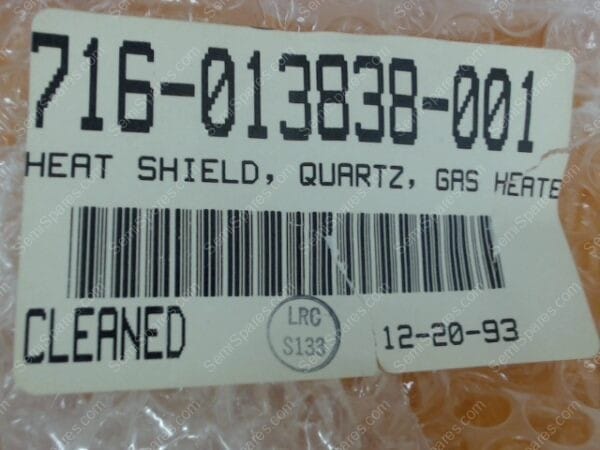 716-013838-001 | HEAT SHIELD, QUARTZ, GAS HEATE - Image 6