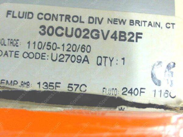 SO-0180-00 | SOLENOID,30CU02GV4B2F,SKINNER,3 WAY/120V - Image 3