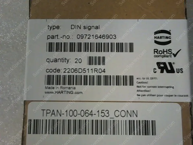 09721646903 | TPAN-100-064-153_CONN, DIN SIGNAL - Image 2
