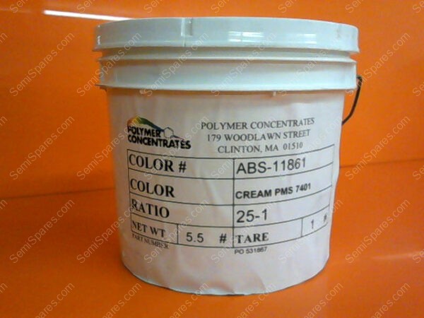 ABS-11861 | POLYMER CONCENTRATES COLOR#-ABS-11861 COLOR-CREAM PMS 7401 RATIO-25-1 - Image 3