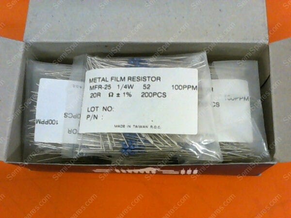 20.0XBK-ND | RES 20.0K OHM 1/4W 1% METAL FILM - Image 2