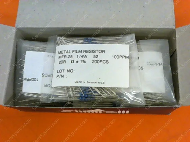 20.0XBK-ND | RES 20.0K OHM 1/4W 1% METAL FILM - Image 2