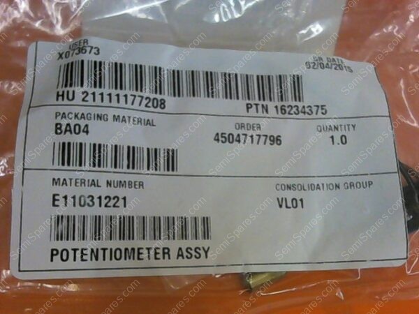 RS-2940-00 | POTENTIOMETER ASSY.P/N E11031221 - Image 3