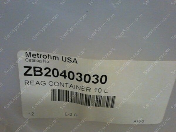 GU-5450-00 | ZB20403030,REAGENT BOTTLE,10LTR,METROHM - Image 3