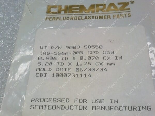 OR-2009-45 | CHEMRAZ AS-568A-009 0.208 ID X 0.070 CX IN 5.28 ID X 1.78 CX MM ORING - Image 3