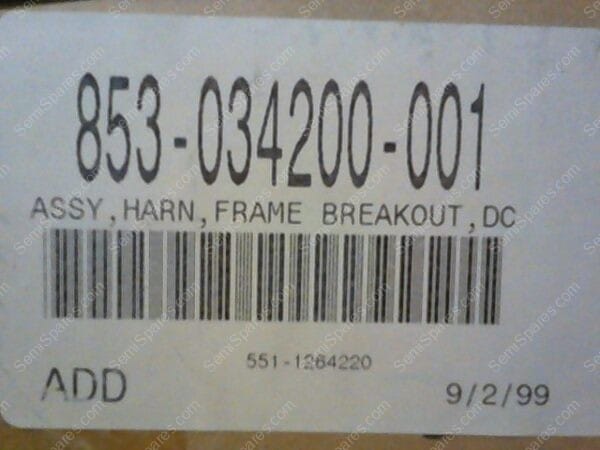 853-034200-001 | ASSY,HARN,FRAME BREAKOUT,DC - Image 2