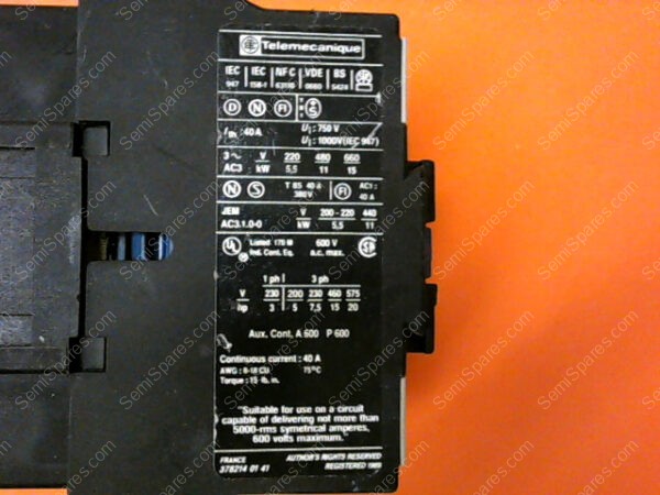 LC1 D25004 | SCHNEIDER ELECTRIC TELEMECANIQUE LC1 D25004 - Image 6