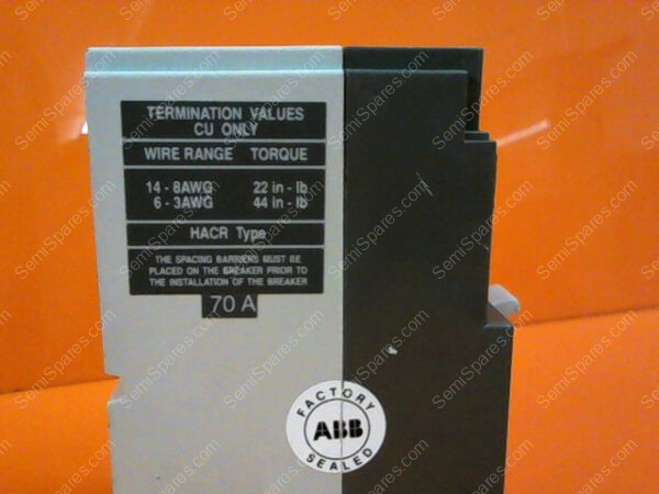 ABBS1N | ABB CIRCUIT,BREAKER,SACE,S1N,20AMP,3POLE,277/480VAC,IEC 947-2 - Image 6