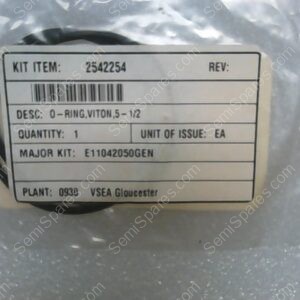 2-254-V75F | MCDOWELL & COMPANY 2-254-V75F, 3Q99 O-RING, VITON BLK