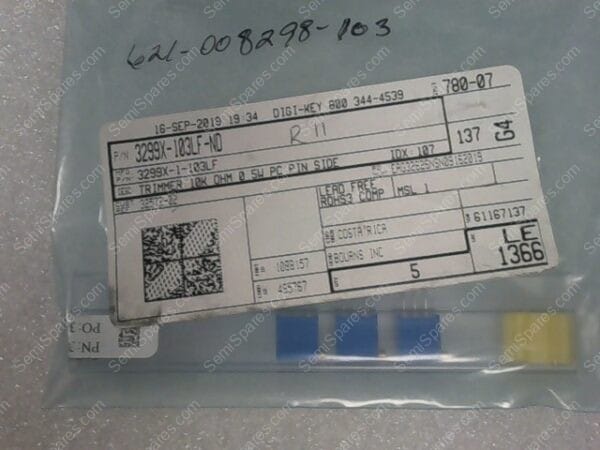 3299X-1-103LF | TRIMMER 10K OHM 0.5W PC PIN SIDE - Image 3