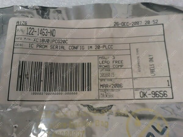 XC18V01PCG20C | IC PROM SERIAL CONFIG 1M 20-PLCC - Image 2