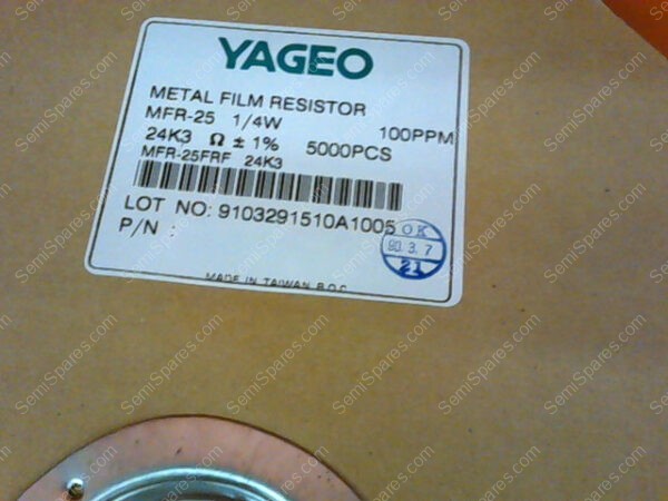 24.3KXTR-ND | METAL FILM RESISTOR MFR-25 1/4W 100PPM 24K3 1% (5000PCS - Image 3