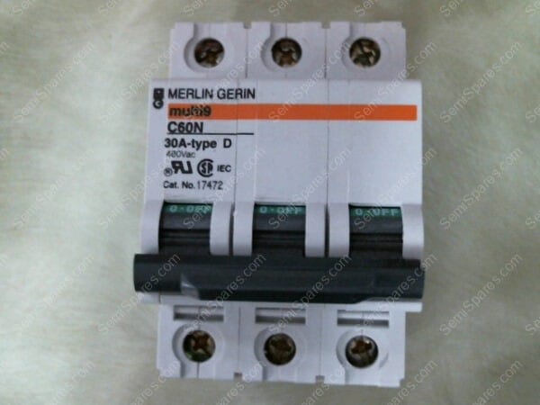MG17472 | SQUARE D MG17472 CIRCUIT BREAKER C60N 30A 3P 480/277 TRIP CURVE D - Image 3