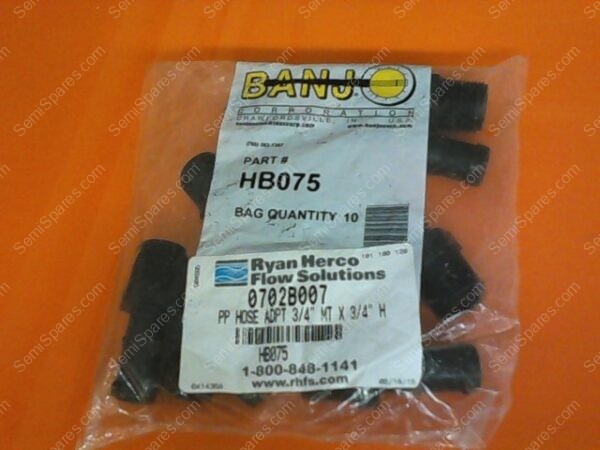 CF-8930-00 | FITTING,0702B007,PP,3/4 X 3/4 - Image 2