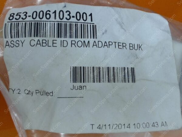 853-006103-001 | ASSY  CABLE ID ROM ADAPTER BUK - Image 7