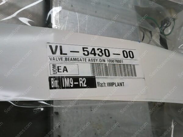 VL-5430-00 | VALVE, BEAMGATE ASSY, O/N 105076001 - Image 5